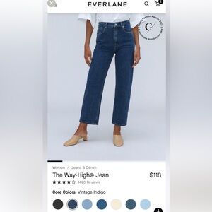 Everlane The Way-High Jeans in Vintage Indigo